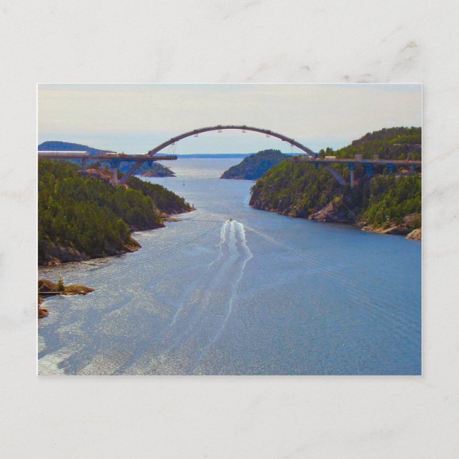 Neue Brücke Svinesund Postkarte (Vorderseite)