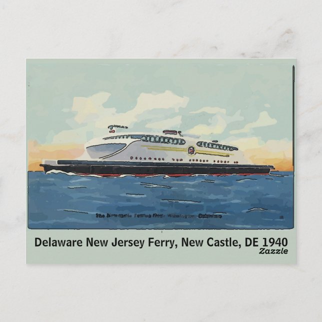 Neue Burg, DE Old Ferry Postkarte (Rückseite)