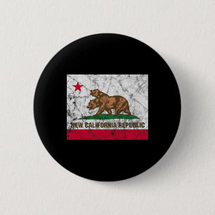 Neue California Republik Ncr Staat Distressed Flag Button