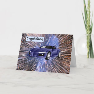 Neue Car Glückwunschkarte Sportmodell Karte