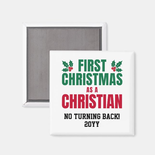 NEUE CHRISTLICHE ERSTE CHRISTMAS MAGNET (Vorderseite/Rückseite)