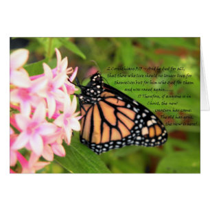 Neue Christliche Schmetterlingskarte