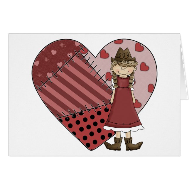 Neue Cowgirl-Stiefel u. Herz - Land-Western-freier (Vorderseite (Horizontal))