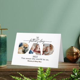 NEUE DAD 3 Fotos Collage First Vatertag Card Dankeskarte