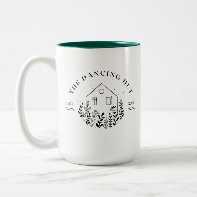 Neue Dancing Hut Hütte Logo Tasse (Links)