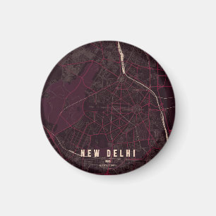 Neue Delhi Indien Stadtplan  Magnet