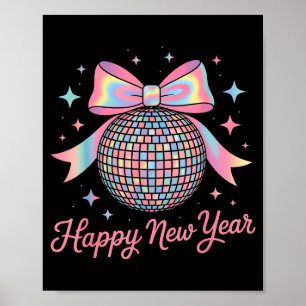 Neue Disco-Kugel Luxus Golden Frohes Neues Jahr Poster