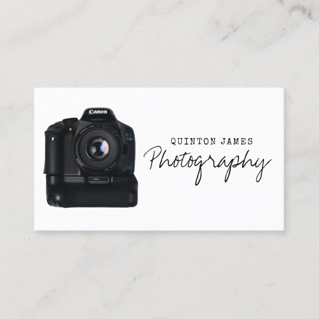 Neue DSLR-Camera Fotografy Business Card Visitenkarte (Vorderseite)