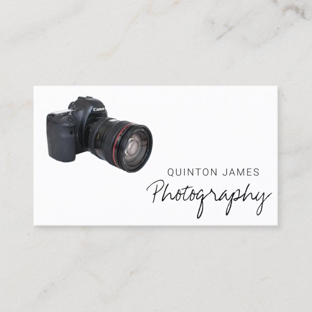 Neue DSLR-Camera Fotografy Business Card Visitenkarte (Vorderseite)