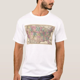 Neue Eisenbahnkarte der Vereinigten Staaten T-Shirt