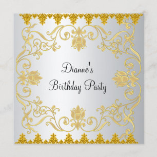 Neue elegante Weißgold-Einladung Einladung