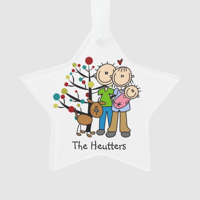 Neue Eltern Baby Girl, Hunde Urlaub Ornament (Vorderseite)