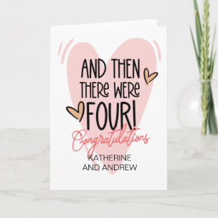 Neue Eltern Glückwünsche dann gab es vier Karte