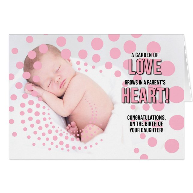 Neue Eltern Herzlichen Glückwunsch Tochter Geburt (Vorderseite (Horizontal))