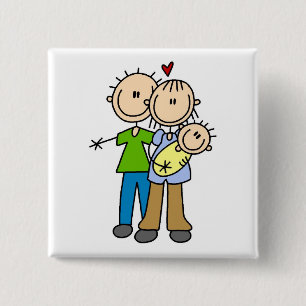Neue Eltern mit Baby T-Shirts und Geschenken Button
