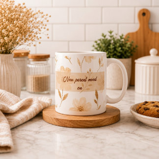 Neue-Eltern-Stimmung Blumen-Kaffeetasse Jumbo-Tasse