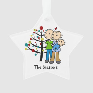Neue Eltern und Baby Boy Holiday Ornament