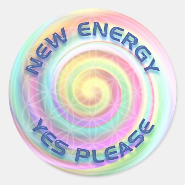 NEUE ENERGIE - JA BITTE RUNDER AUFKLEBER (Vorderseite)