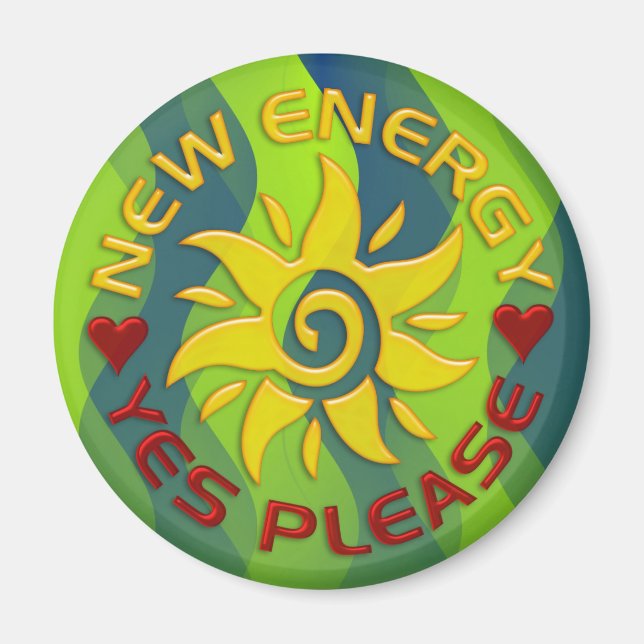 NEUE ENERGIESUNDE | Grüne Wellen Magnet (Vorne)