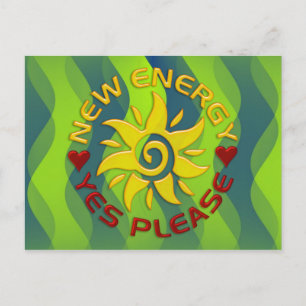 NEUE ENERGIESUNDE Grüne Wellen Postkarte