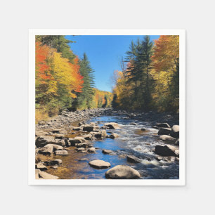 Neue England farbenfrohe Landschaft, Herbst, Serviette