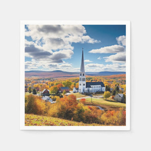 Neue England Landschaft im Herbst Serviette