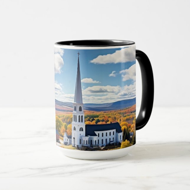 Neue England Landschaft im Herbst Tasse (VorderseiteRechts)