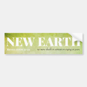 Neue Erde: Kein Tod, kein Schmerz, kein Weinen ode Autoaufkleber