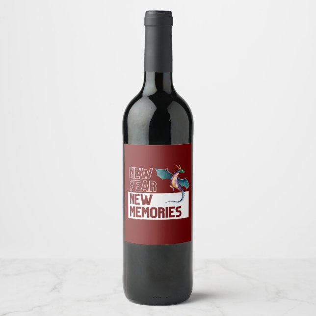 Neue Erinnerungen Dragon Cherry Red Weinetikett (Vorderseite)