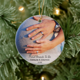 Neue Erwartung, dass Eltern ein einfaches klassisc Keramik Ornament