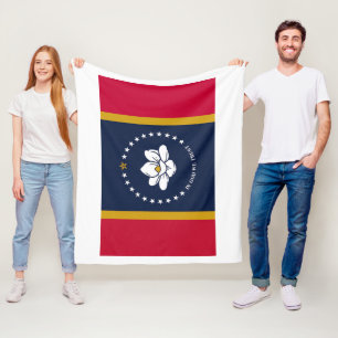 Neue Flag 2020 für Mississippi Fleecedecke