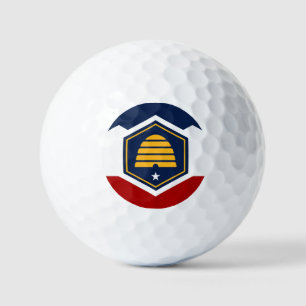 Neue Flagge des Bundesstaates Utah Golfball