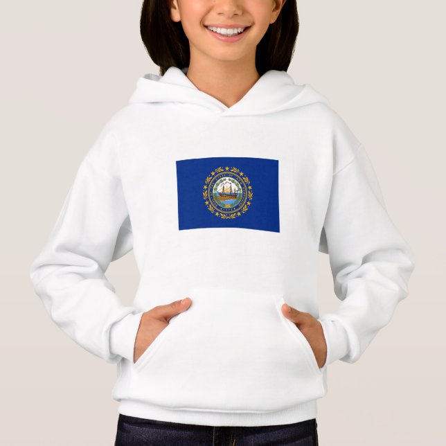 Neue Flagge des Staates Hampshire Hoodie (Vorderseite)