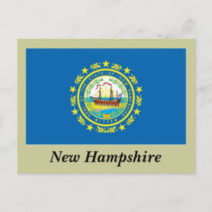 Neue Flagge des Staates Hampshire Postkarte