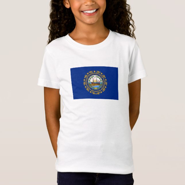 Neue Flagge des Staates Hampshire T-Shirt (Vorderseite)