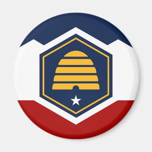 Neue Flagge des Utah-Staat Magnet