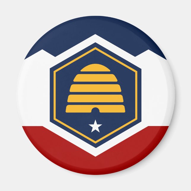 Neue Flagge des Utah-Staat Magnet (Vorne)