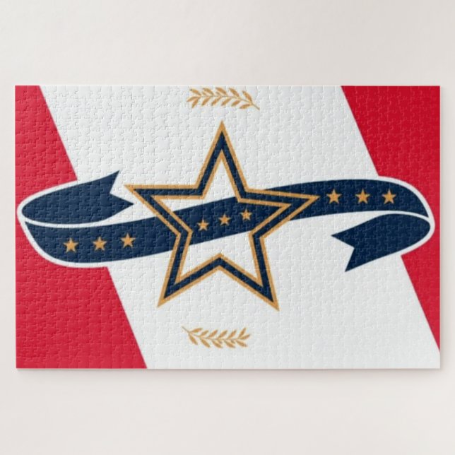 Neue Flagge von Montgomery, Alabama Puzzle (Horizontal)