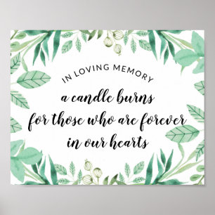 Neue Foliage Minze in Love Memory-Hochzeitssymbol Poster