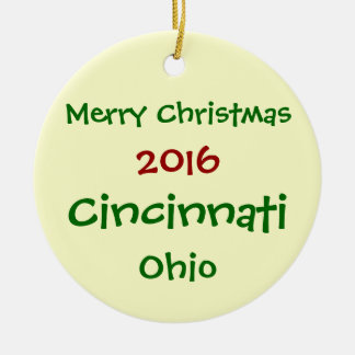 NEUE FROHE WEIHNACHT-VERZIERUNG 2016 CINCINNATIS KERAMIKORNAMENT