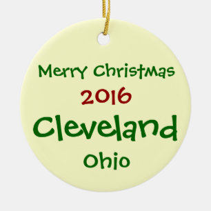 NEUE FROHE WEIHNACHT-VERZIERUNG 2016 CLEVELANDS KERAMIKORNAMENT