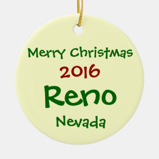 NEUE FROHE WEIHNACHT-VERZIERUNG 2016 RENO NEVADA KERAMIKORNAMENT