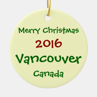 NEUE FROHE WEIHNACHT-VERZIERUNG 2016 VANCOUVERS KERAMIKORNAMENT