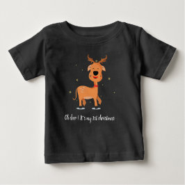 Neue geborene 1. Weihnachtsfeier Baby T-shirt