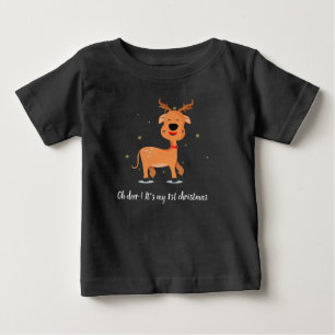 Neue geborene 1. Weihnachtsfeier Baby T-shirt