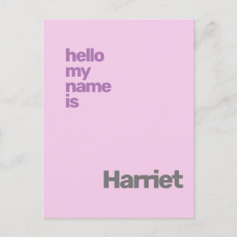 neue Geburtsankündigung für Mädchen Postkarte