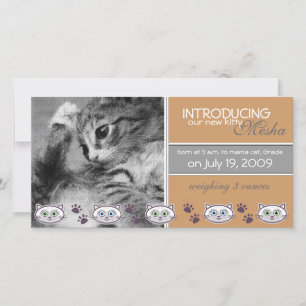 Neue Geburtsankündigung von Haustieren Ankündigung
