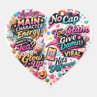 Neue Generation von Aufklebern. Herz-Aufkleber