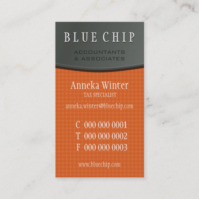 NEUE GESCHÄFTSKARTE: Silver Panel 7P Visitenkarte (Vorderseite)