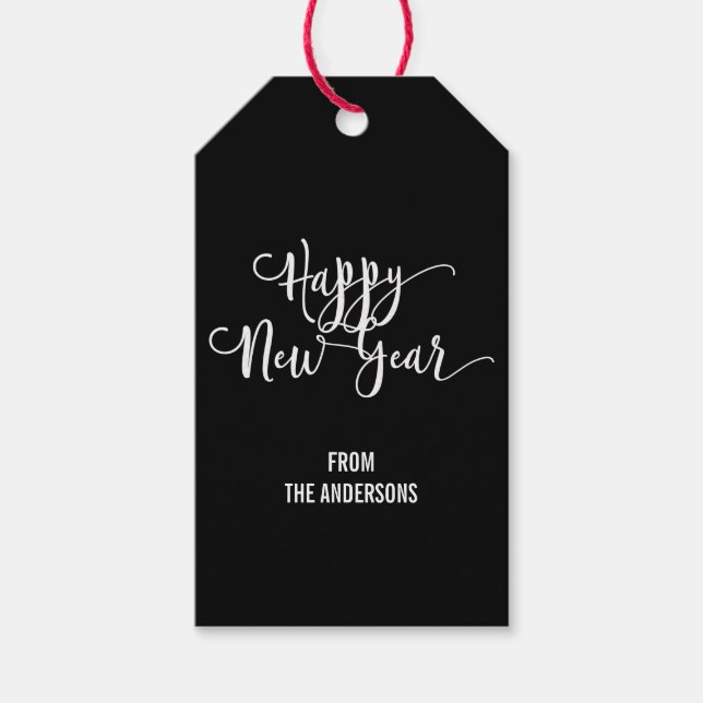 Neue Geschenktasten für das Neue Jahr Geschenkanhänger (Vorderseite)